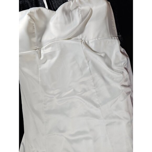 Torrid Satin Strapless Wedding Plus Size Dress-White-SZ 20 - Picture 12 of 16